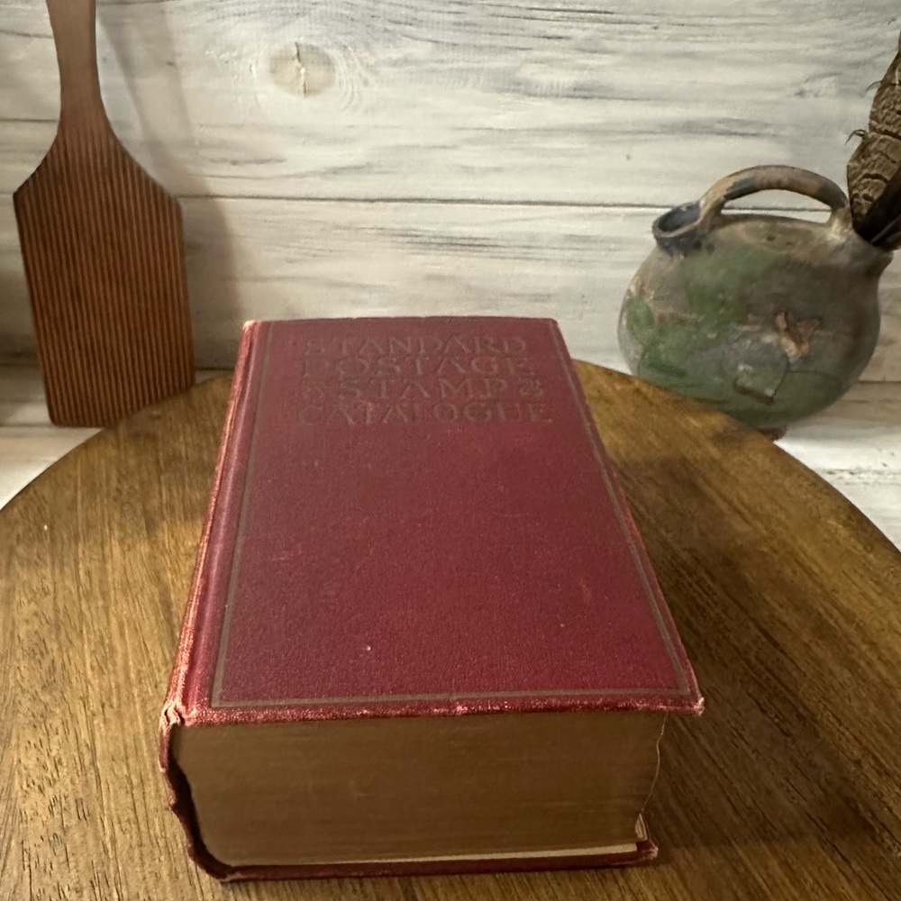 Vintage Red Hardcover book Scott’s Standard Postage Catalogue book